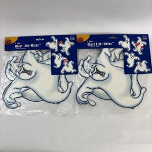 Vintage Die Cut Halloween Ghost Link-Mates Linking Arms Decorations NOS (2)
